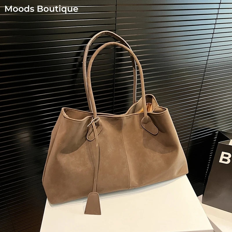 Cevik Retro Suede Tote Bag — Vintage Soul, Modern Carry
