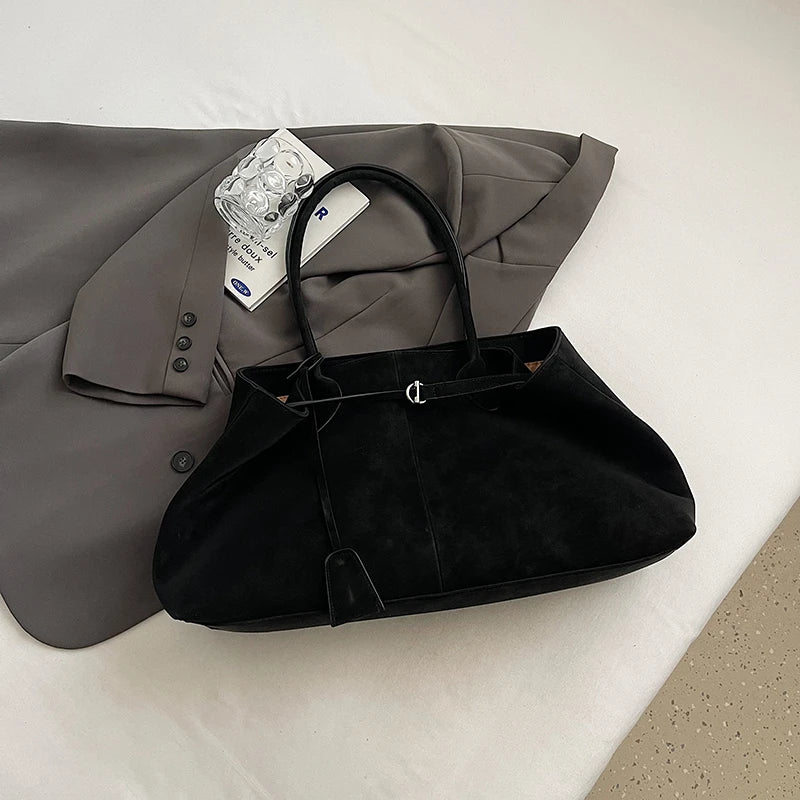 Cevik Retro Suede Tote Bag — Vintage Soul, Modern Carry