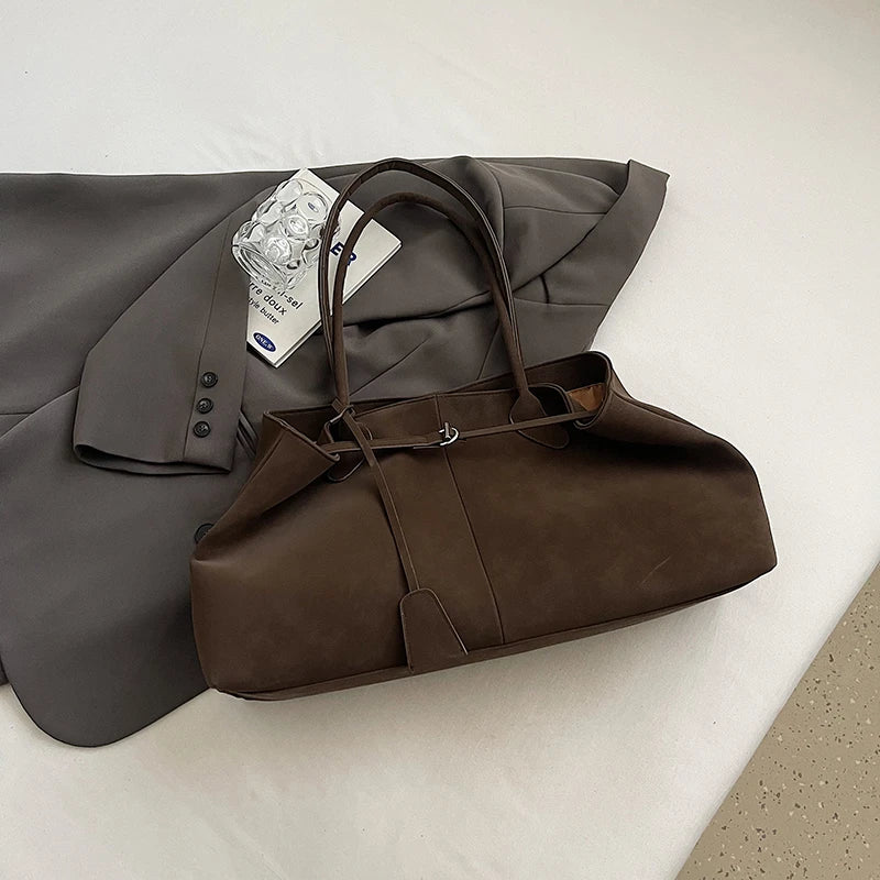 Cevik Retro Suede Tote Bag — Vintage Soul, Modern Carry
