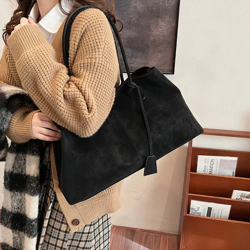Cevik Retro Suede Tote Bag — Vintage Soul, Modern Carry